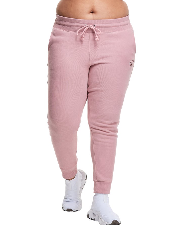 Champion Joggingbroek Dames - Roze - Plus Reverse Weave Triple Outline C Logo ( 175934-JKM )